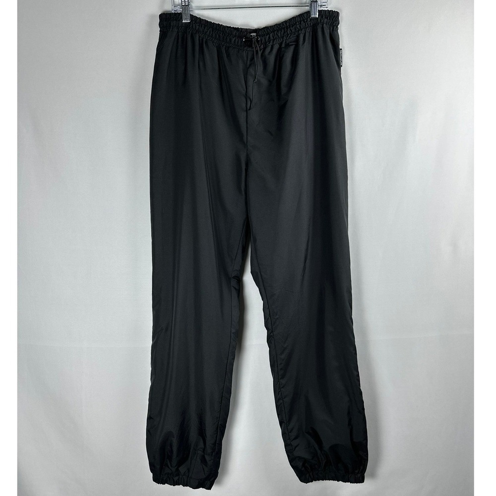 VTG 90s Obermeyer Cannon‎ Black Nylon Ski Track Pants XL Gorpcore Y2K Techwear